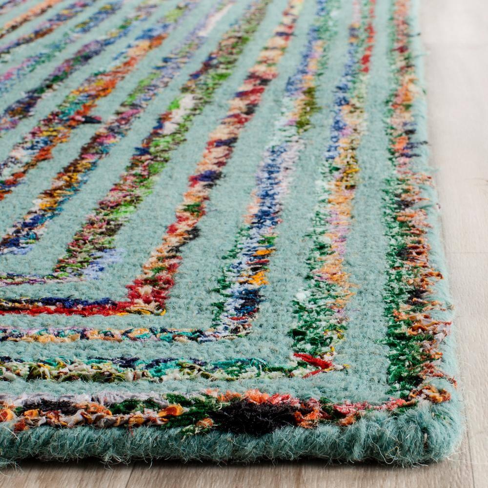Nantucket NAN603 Hand Tufted Area Rug - Teal - 6'x6' - Safavieh.