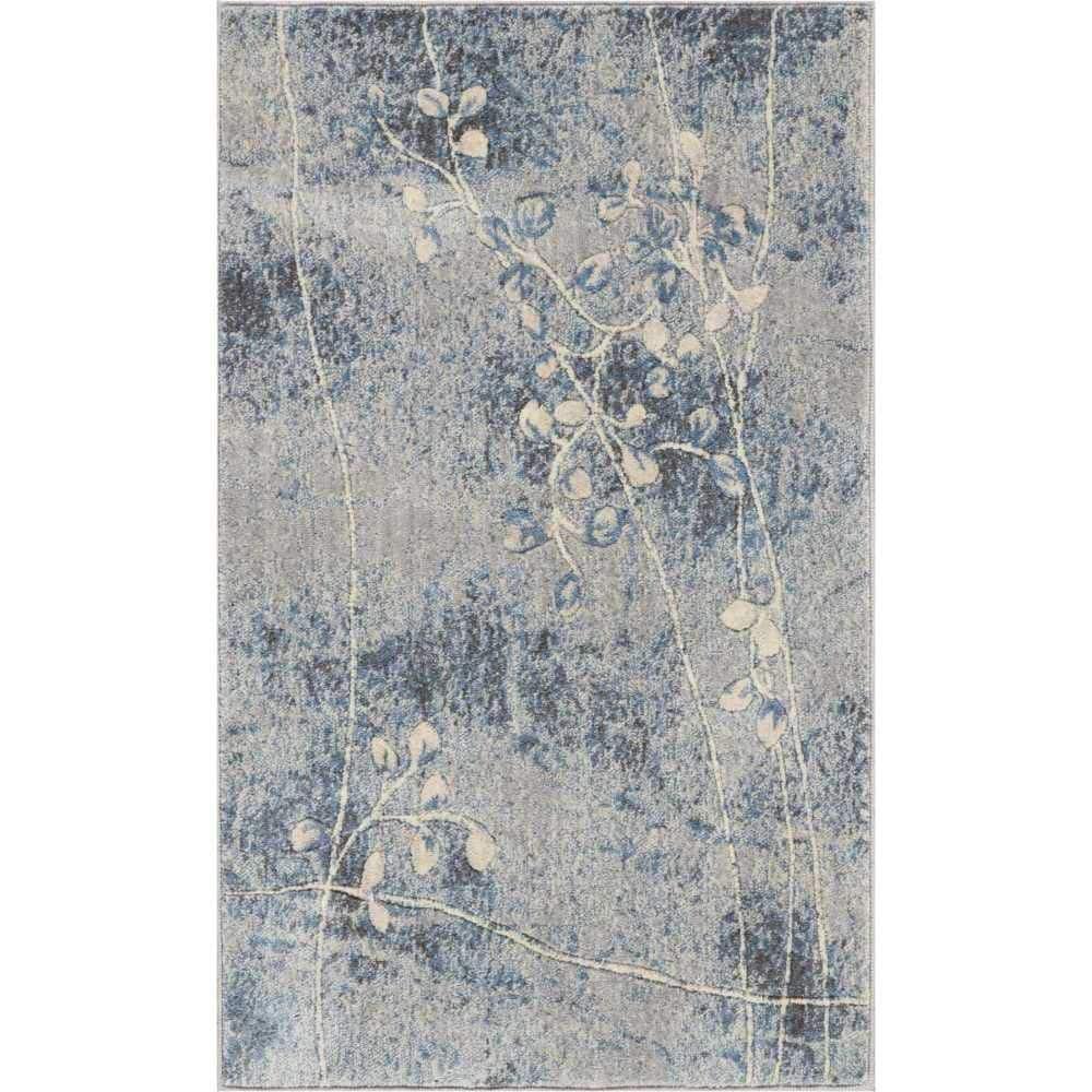 Nourison Somerset 2'6" x 4' Silver Blue Indoor Rug