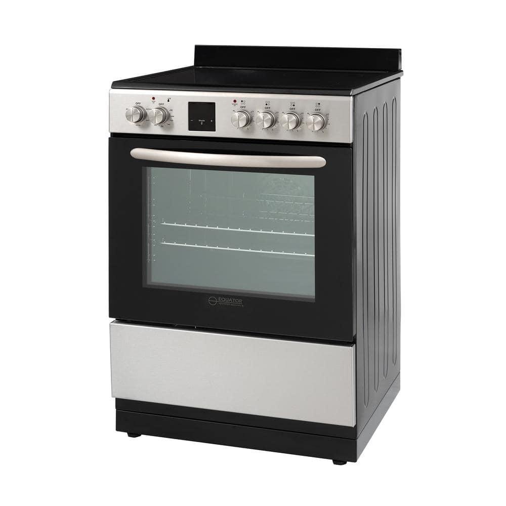 Equator Advanced Appliances Equator 24 Freestanding Electric Cooking Range in Stainless with Convection Oven