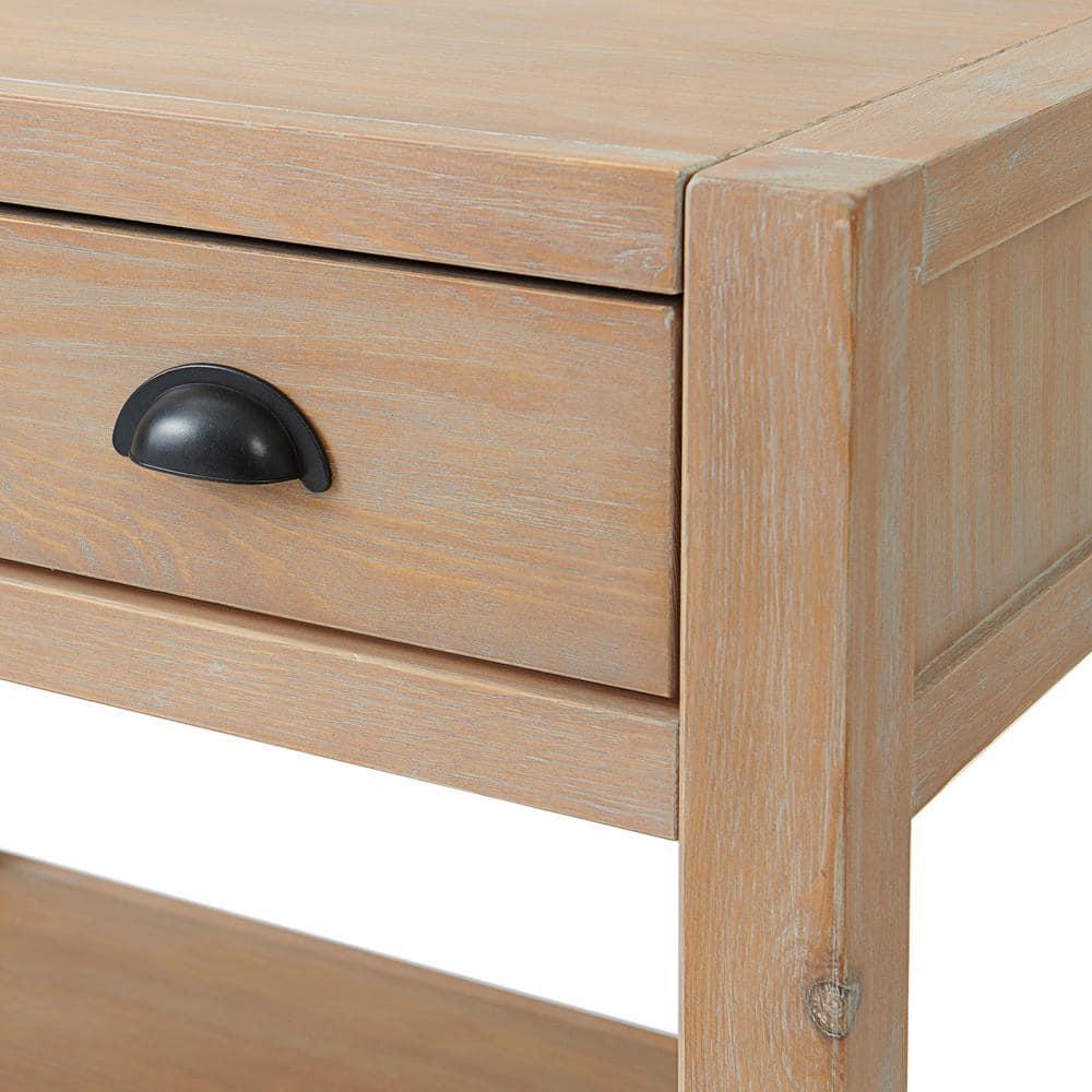 Arden 2-Drawer Wood Nightstand, Perfect for Modern Rustic, Boho or Traditional Bedroom, Functional and Stable Storage, 28W x 19D x 26 3/8H