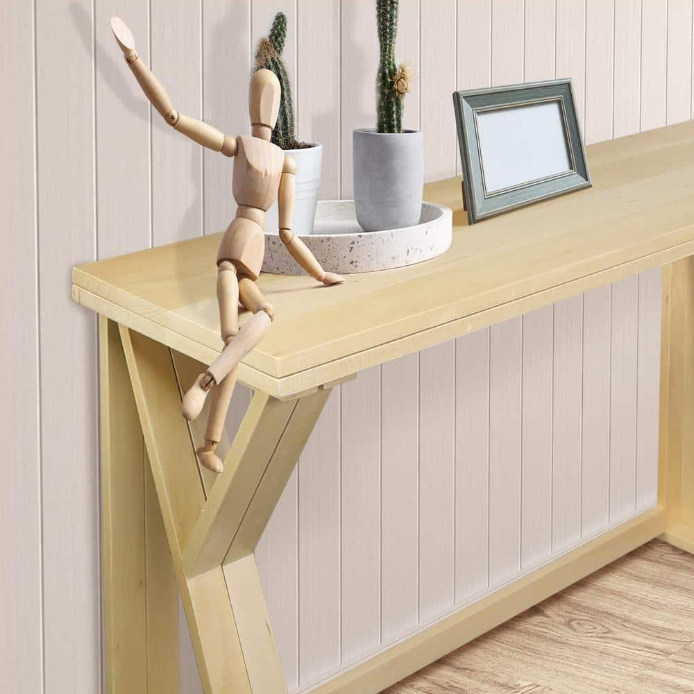 American Trails Aztecs Folding Console to Dining Convertible Table with Solid American Basswood