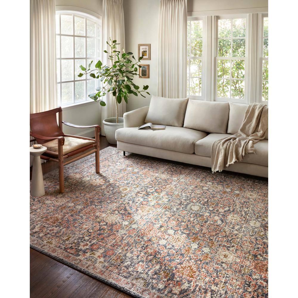 Loloi II Saban SAB-03 Oriental Navy / Rust Area Rug 7'-10" x 10'