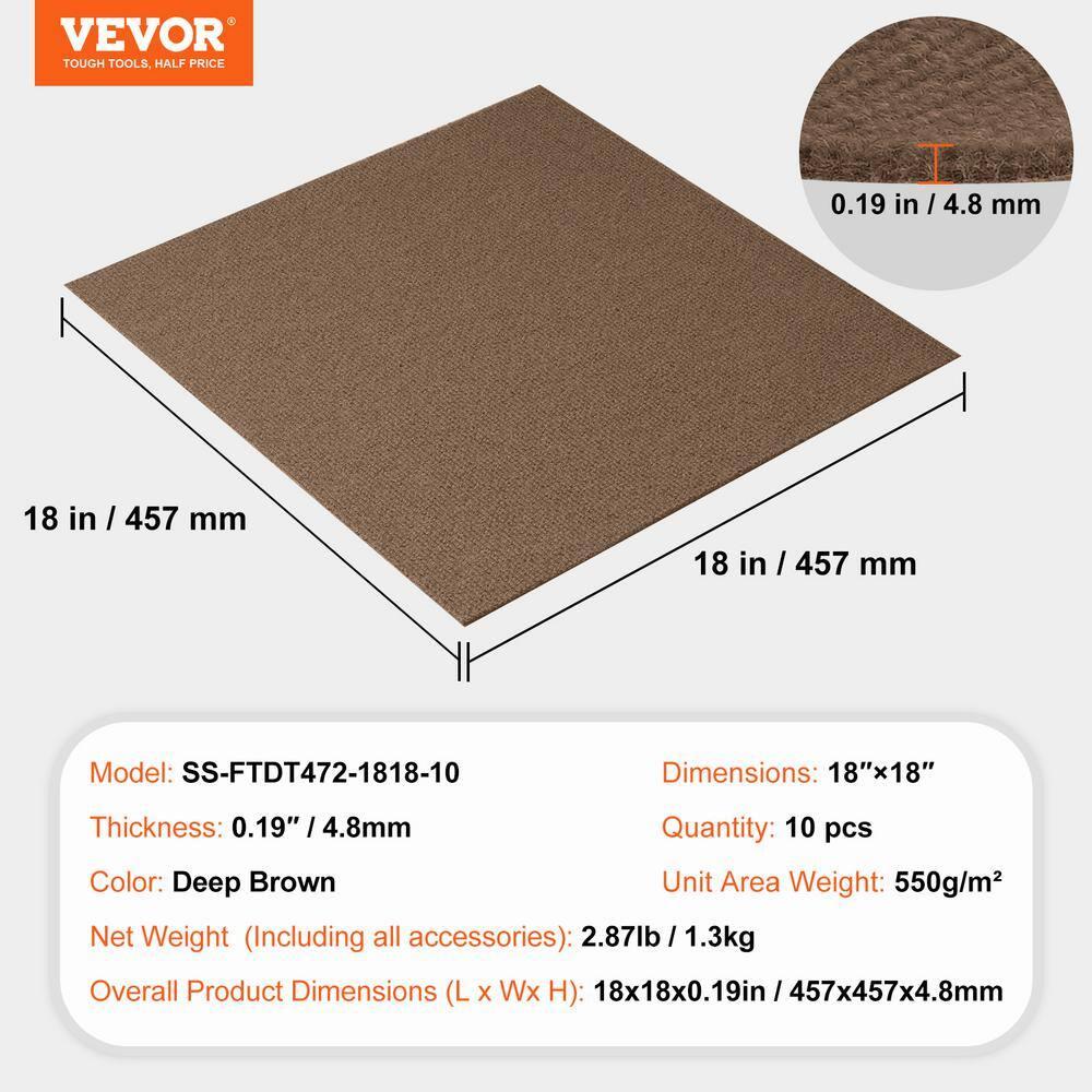 18'' W x 18'' L Level Cut And Loop Polyester Carpet Tile