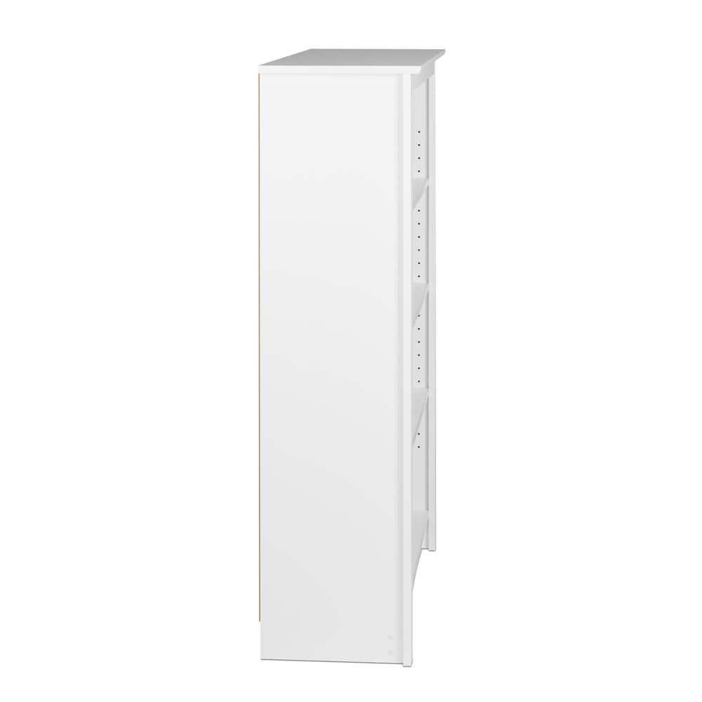 Home Office 4-Shelf Standard Bookcase, 31.5 in. W x 48 in. H x 13 in. D, White