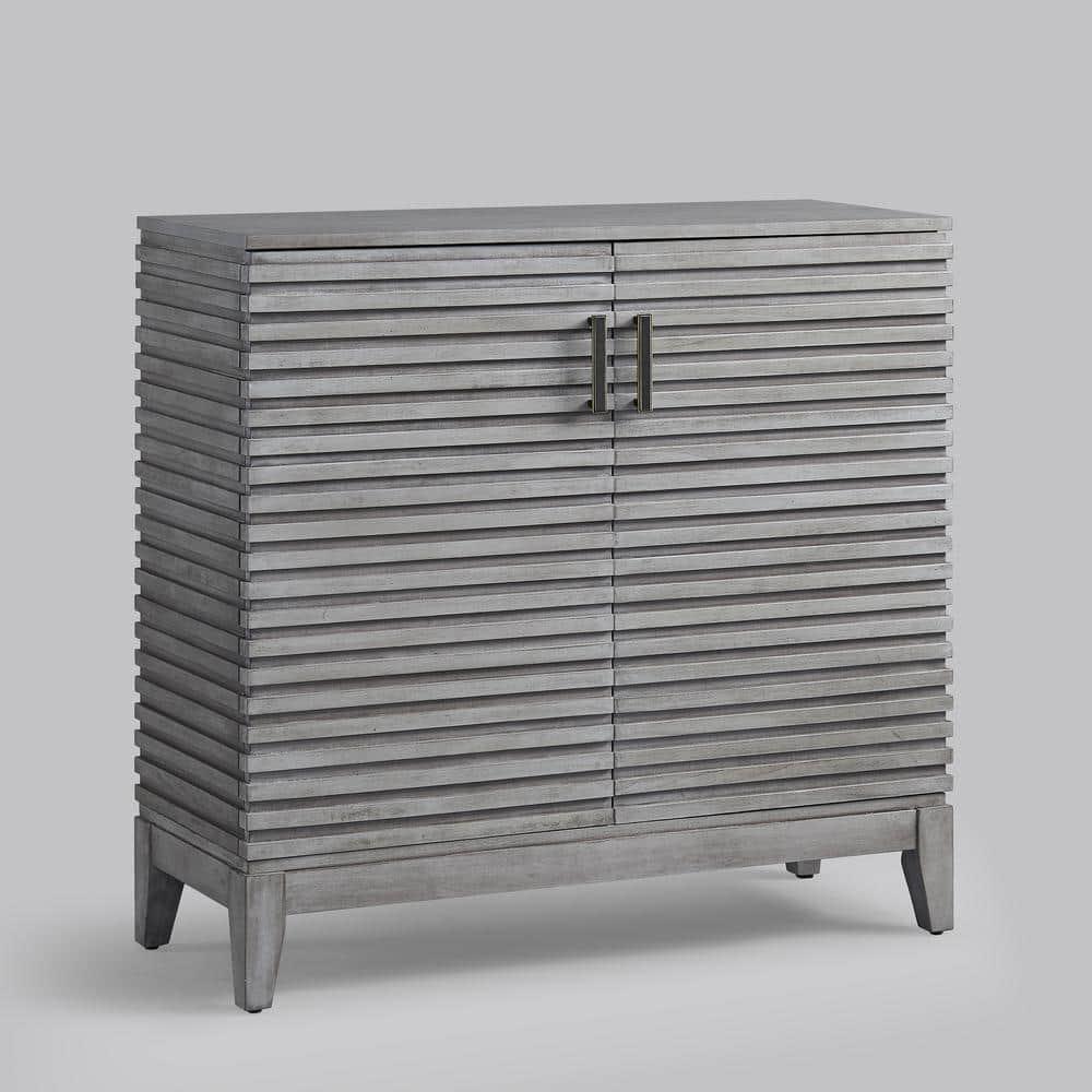 Morden Fort Wood Buffet Cabinet with Storage, 36" Sideboard Cabinet with Solid Wood Legs, Mid Century Modern Credenza with Adjustable Shelves for Dining Room, Living Room and Entryway