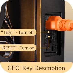 EDISHINE Dusk to Dawn Outdoor Wall Lights, Porch Light Fixture with GFCI Outlet, Exterior Wall Lantern with E26 Socket, Waterproof Outside Wall Sconce Wall Mount Lamp for Front Door, Patio, Garage