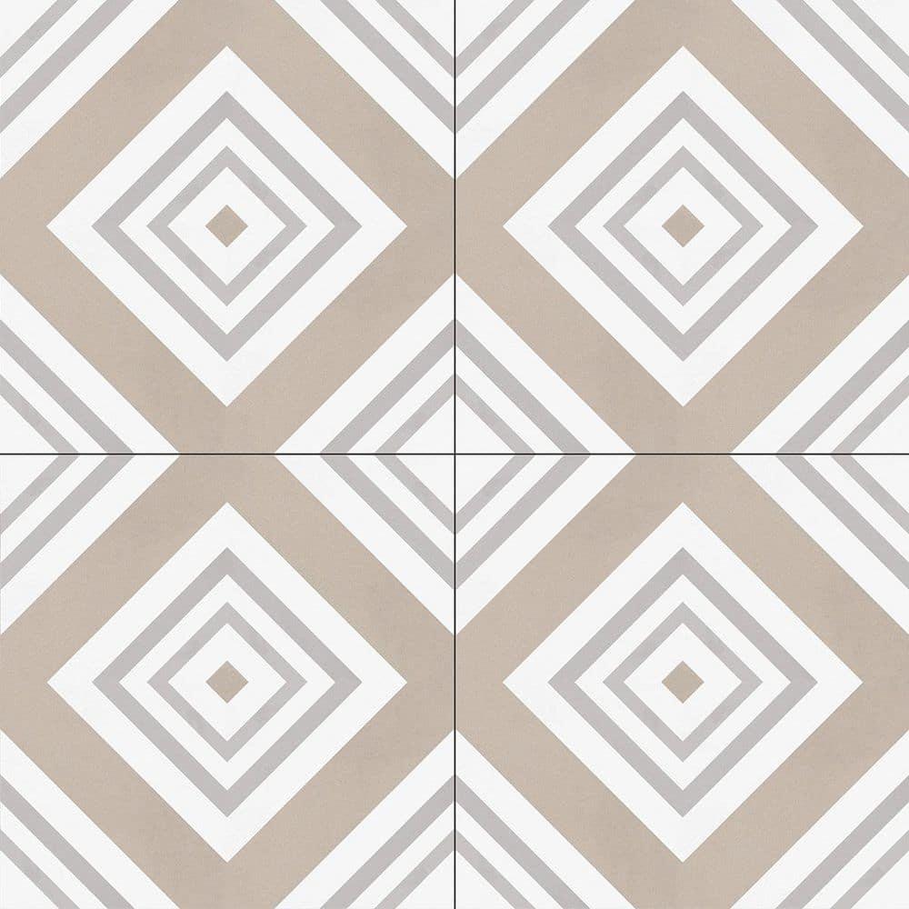 SAMPLE-Bliss 8" x 8" Porcelain Patterned Wall & Floor Tile