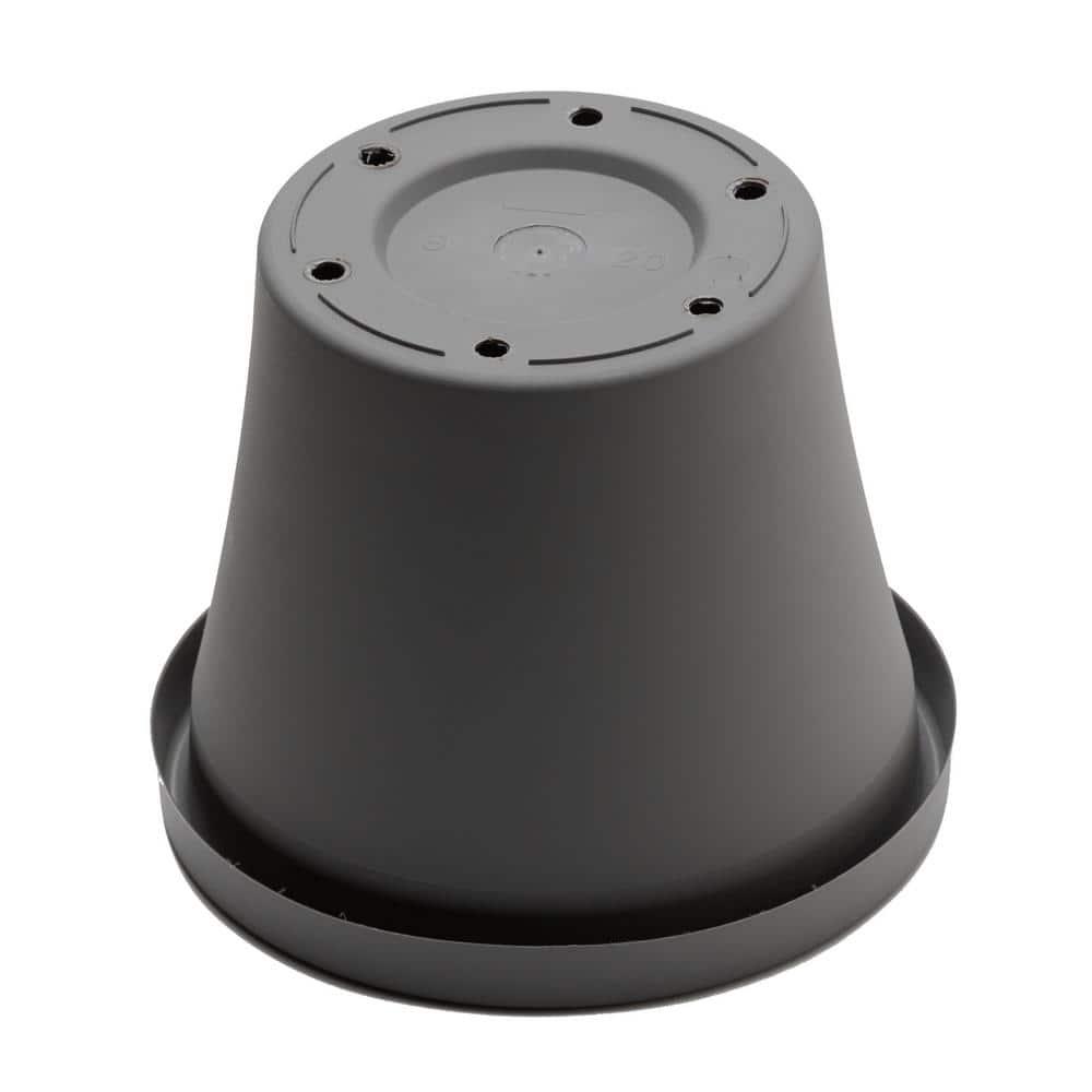 Bloem Terra Pot Round Planter: 20" - Charcoal Gray, (Saucer Not Included) Durable Resin Pot, for Indoor and Outdoor Use, 13.5 Gallon Capacity