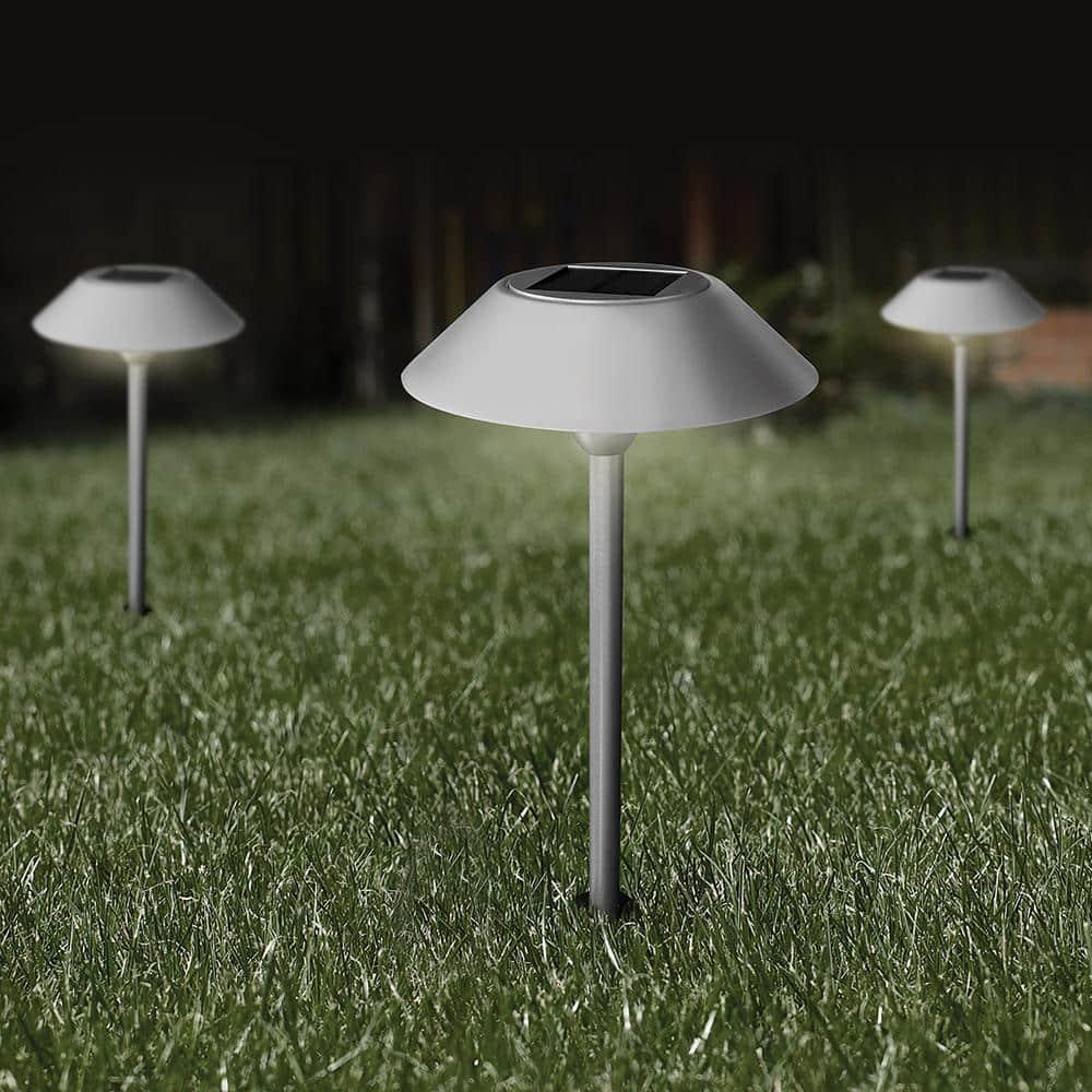 Feit Electric OneSync Brushed Nickel Solar Powered 40 W LED Pathway Light 1 pk