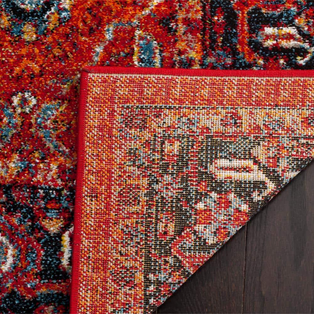 Vintage Hamadan VTH220 Power Loomed Indoor Area Rug - Orange/Navy - 6'7"x9' - Safavieh.