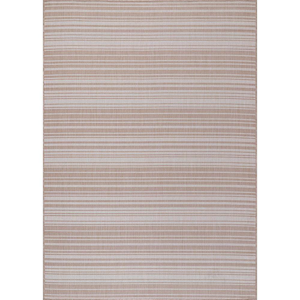 Beverly Rug Outdoor Rugs 5' x 7' Patio, Porch, Garden Beige and White