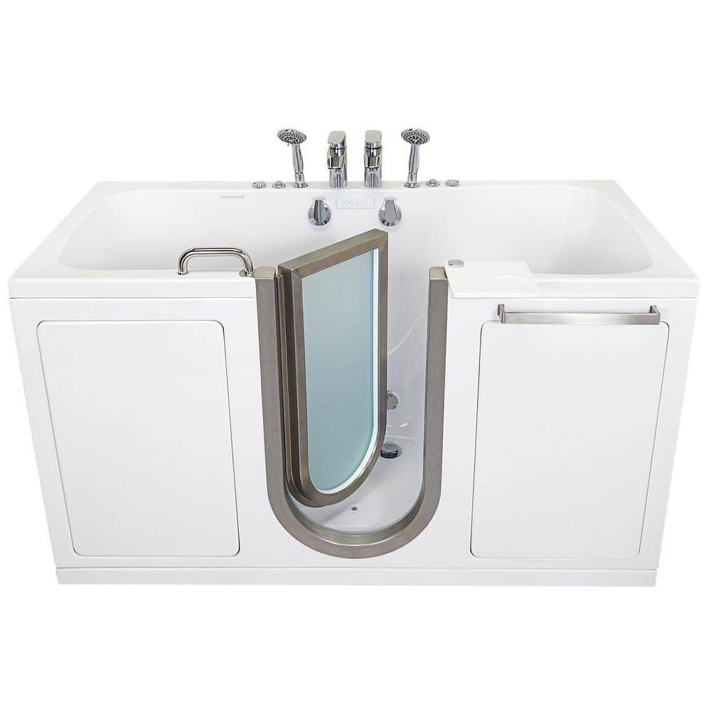 Ella Walk In Baths Escape 72'' x 36'' Walk-in Acrylic Bathtub with Faucet 93285-22Ph