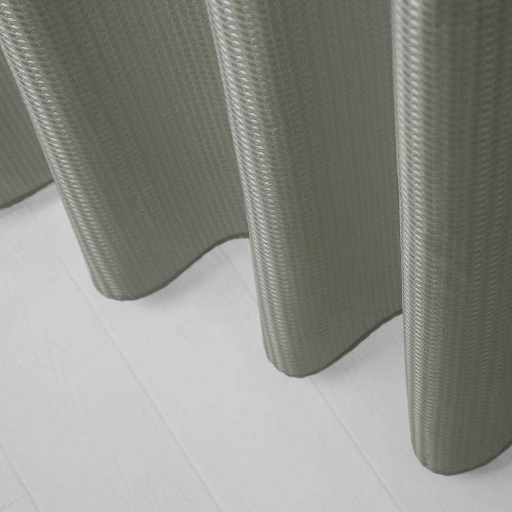 Dainty Home Complete Shower Curtain With Detachable Liner - Grey