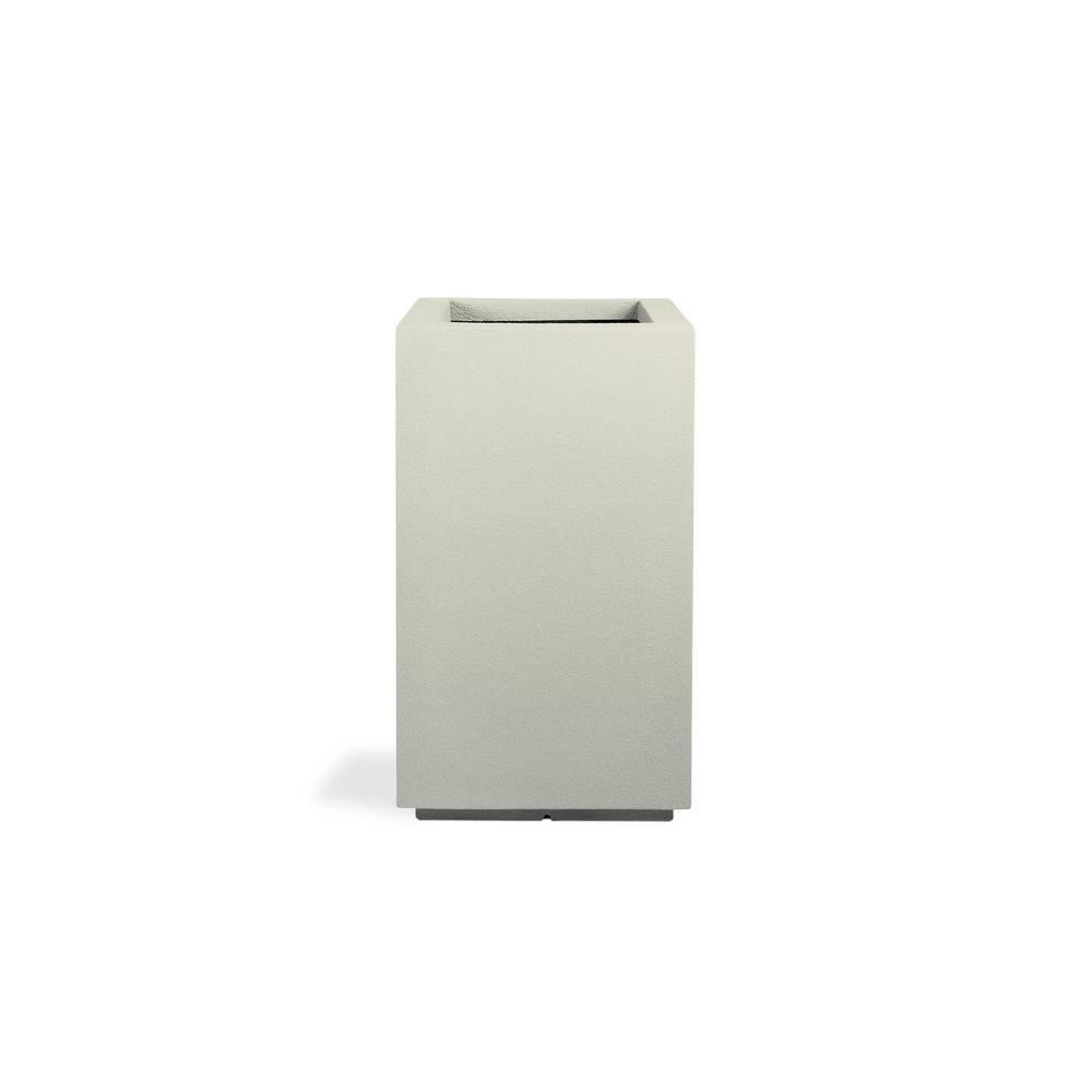 Greige Polystone Tall Rectangular Planter 23"L x 18"W x 30"H for Outdoor & Indoor