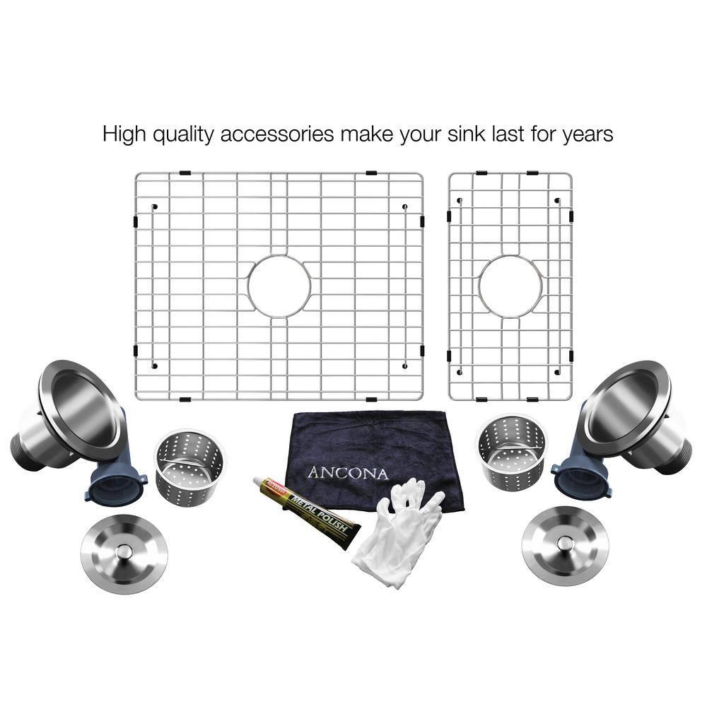 Prestige Series 32'' L Undermount Double Bowl Stainless Steel Kitchen Sink