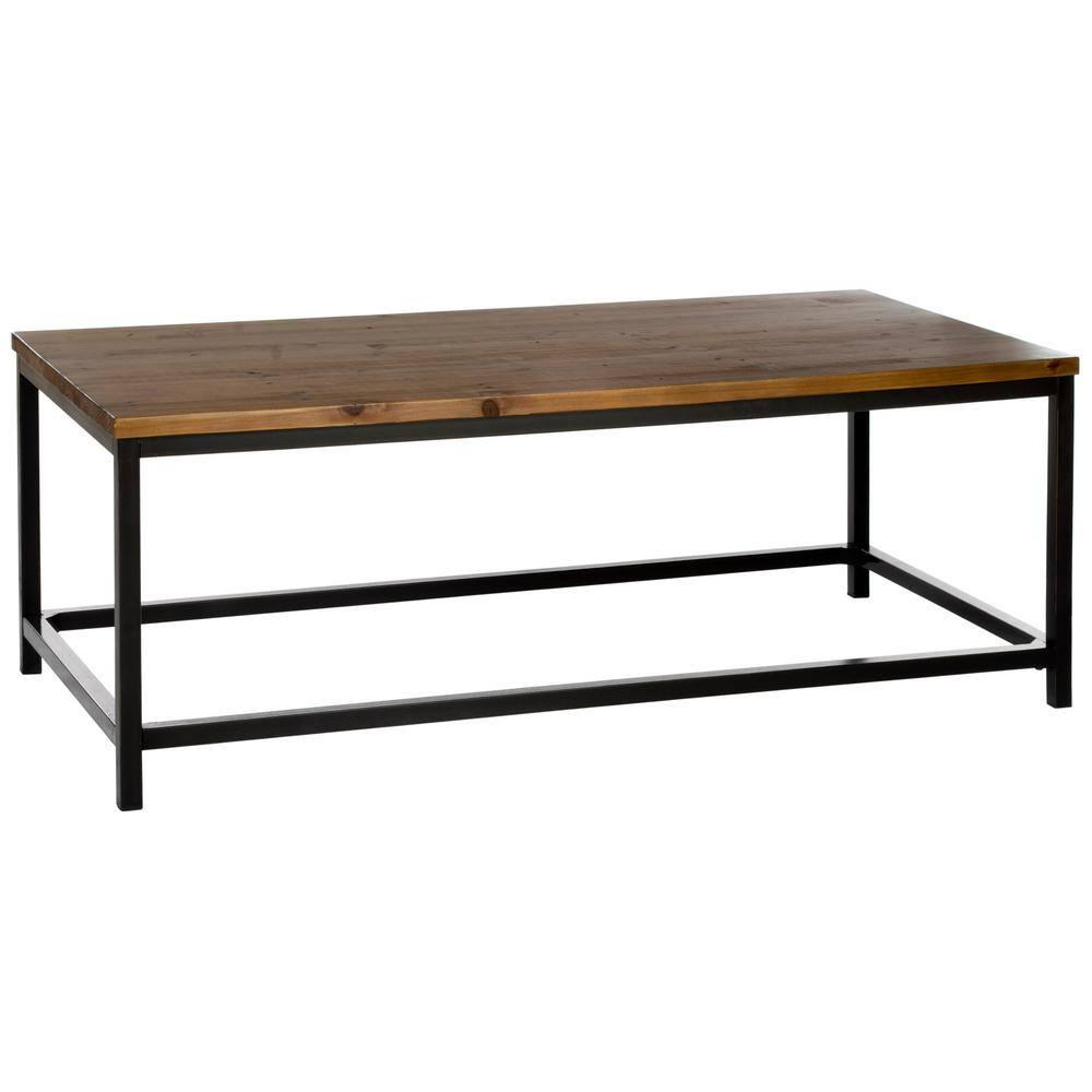 Alec Coffee Table - Brown Pine - Safavieh