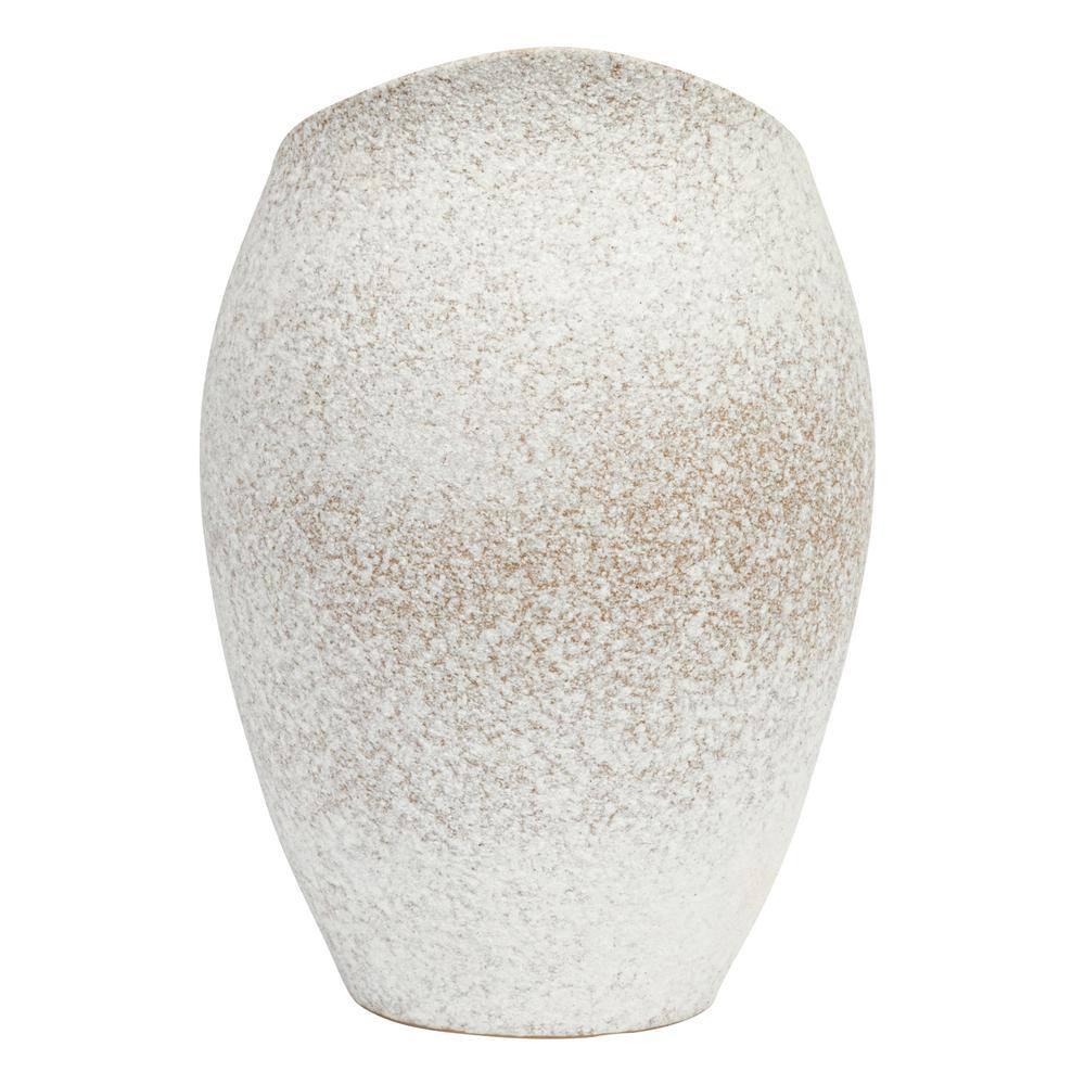 Bloomingville 9 Inches 82-Ounce Textured Stoneware Pitcher in Reactive Glaze, White