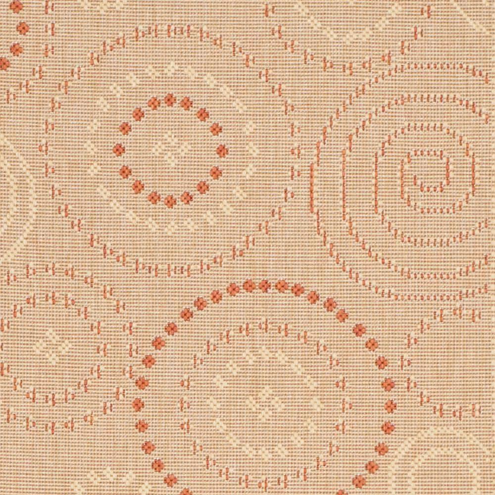 Courtyard CY1906 Power Loomed Indoor and Outdoor Runner Rug - Natural/Terra - 2'3"x6'7" - Safavieh