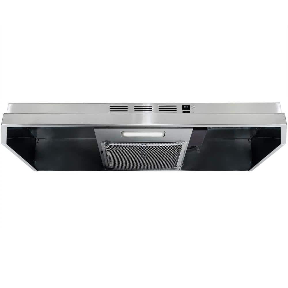 30-in Convertible Under Cabinet Range Hood 176CFM with Charcoal Filter in Stainless Steel