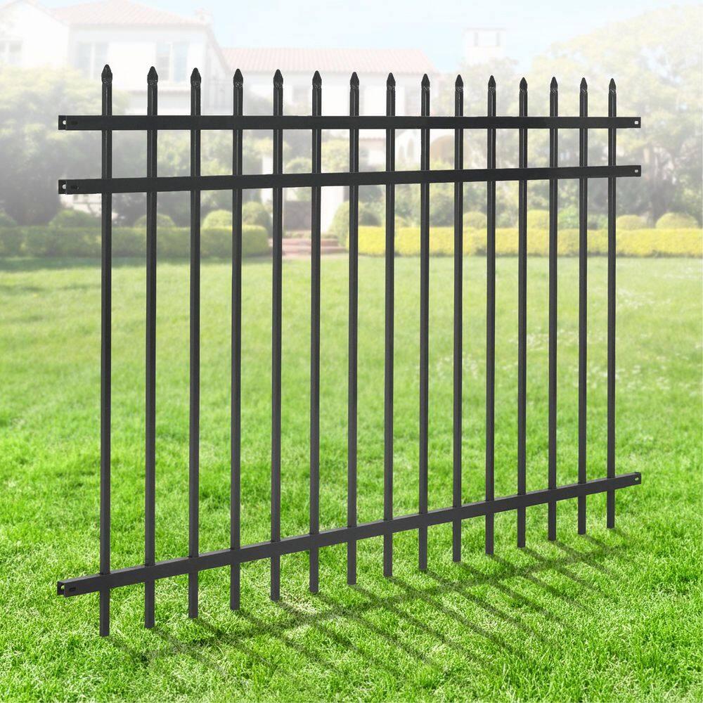 Fencer Wire Fencer Wire 4/ 5/ 6FT H X 6FT W Heavy Duty Pinnacle Fence Barrier Panel, Anti-Rust Metal Fencing Panel