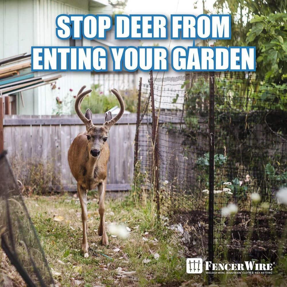 7 ft. x 100 ft. x 3/4 in. Black Plastic Deer/Bird/Rodent Block Garden Netting