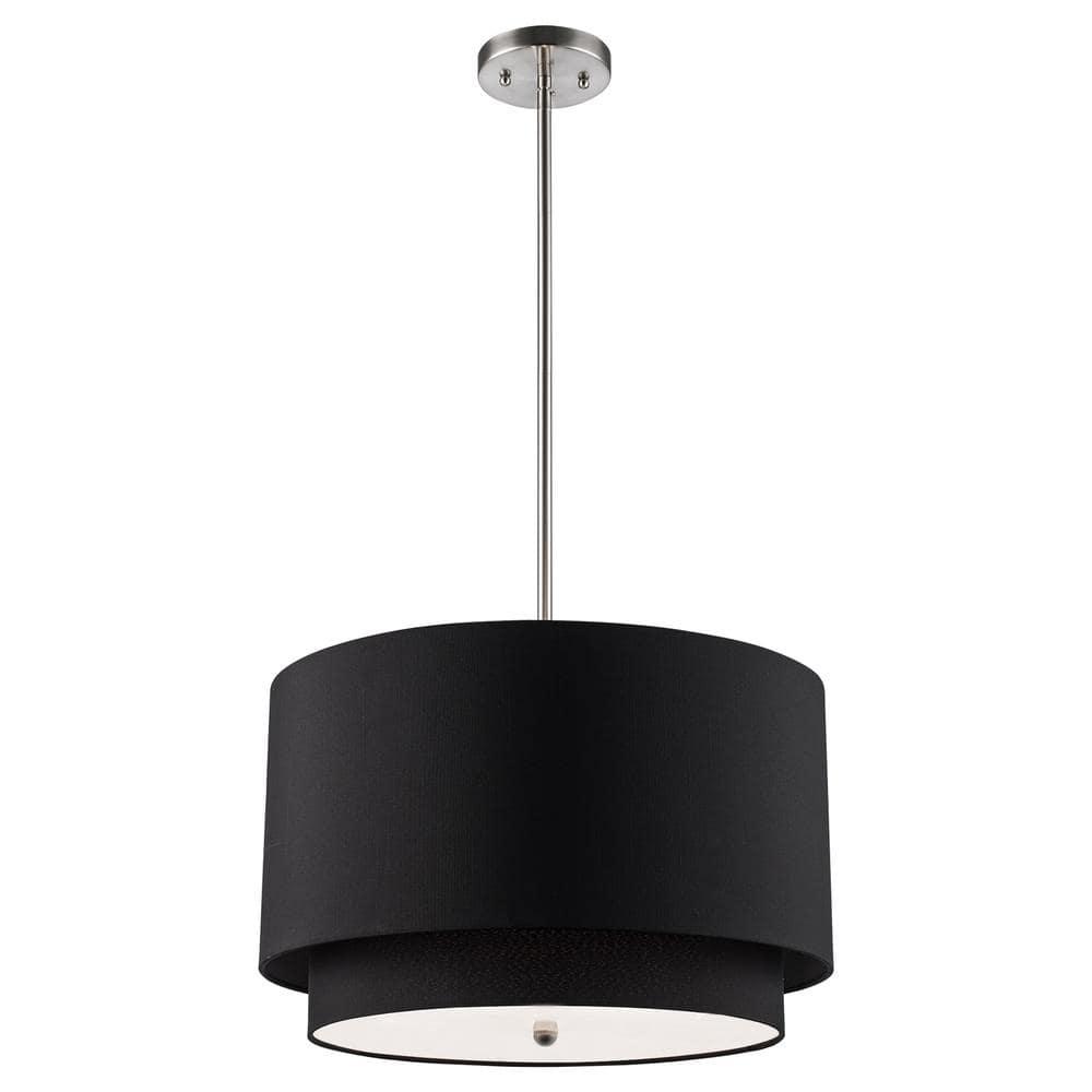 Trans Globe Lighting Pnd-802 Three Light Double Shade Pendant From The Young And Hip