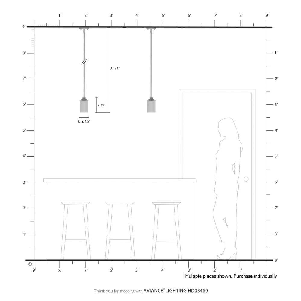 1540-91-Livex Lighting-Manhattan - 1 Light Mini Pendant in Contemporary Style - 5 Inches wide by 8 Inches high     -Traditional Installation
