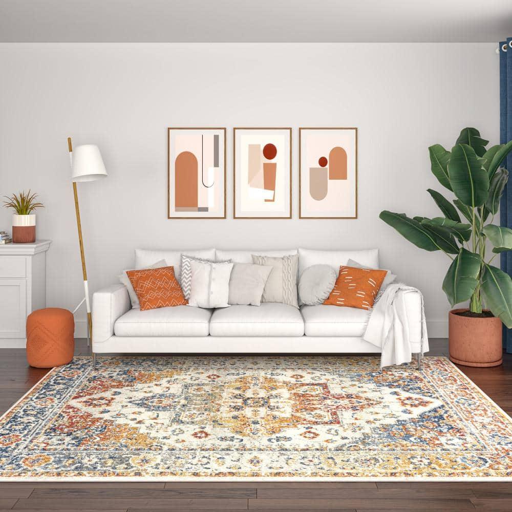 Chelsea Cream 8 ft. x 10 ft. Oriental Indoor Area Rug