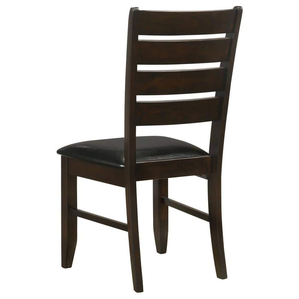Ladder Back Side Chairs Cappuccino And Black (set Of 2) (Set of 2)