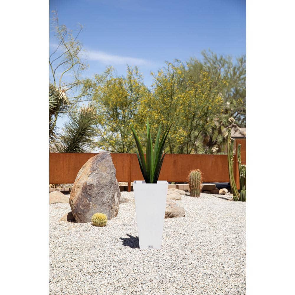 Veradek Pure Series Midland 26" Plastic Planter - White