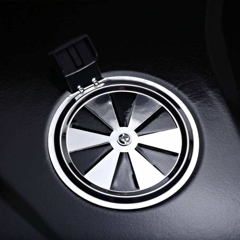 Outsunny 21" Steel Charocal Grill with Portable Wheel, Side Tray and Lower Shelf for Outdoor BBQ for Garden, Backyard, Poolside