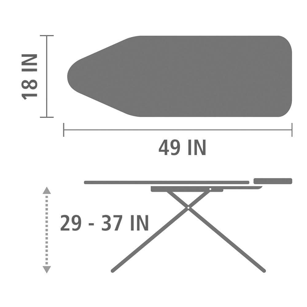 Brabantia Brabantia Size C Large Ironing Board with Solid Steam Unit Holder