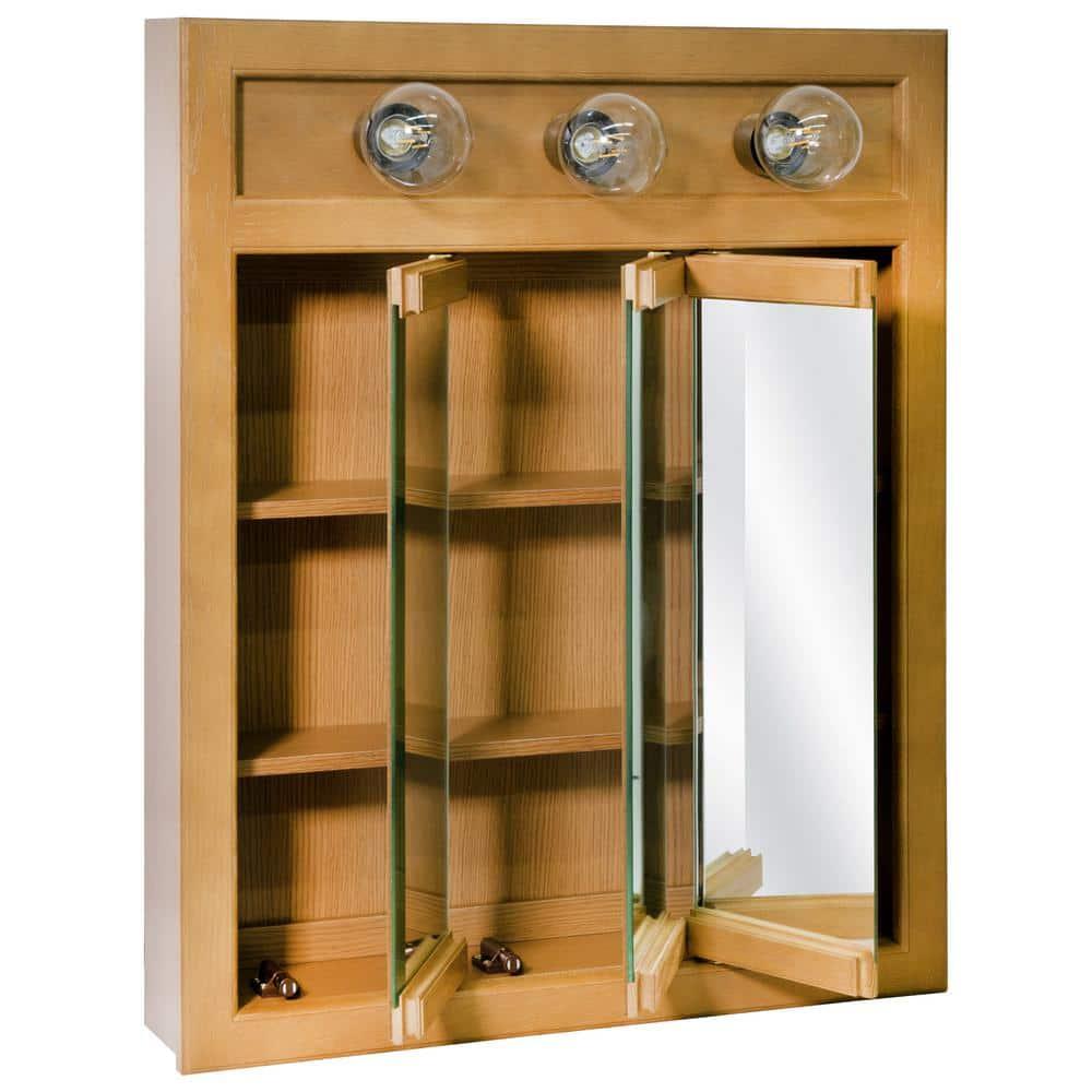 Richland 24-Inch Wood Medicine Cabinet in Nutmeg Oak