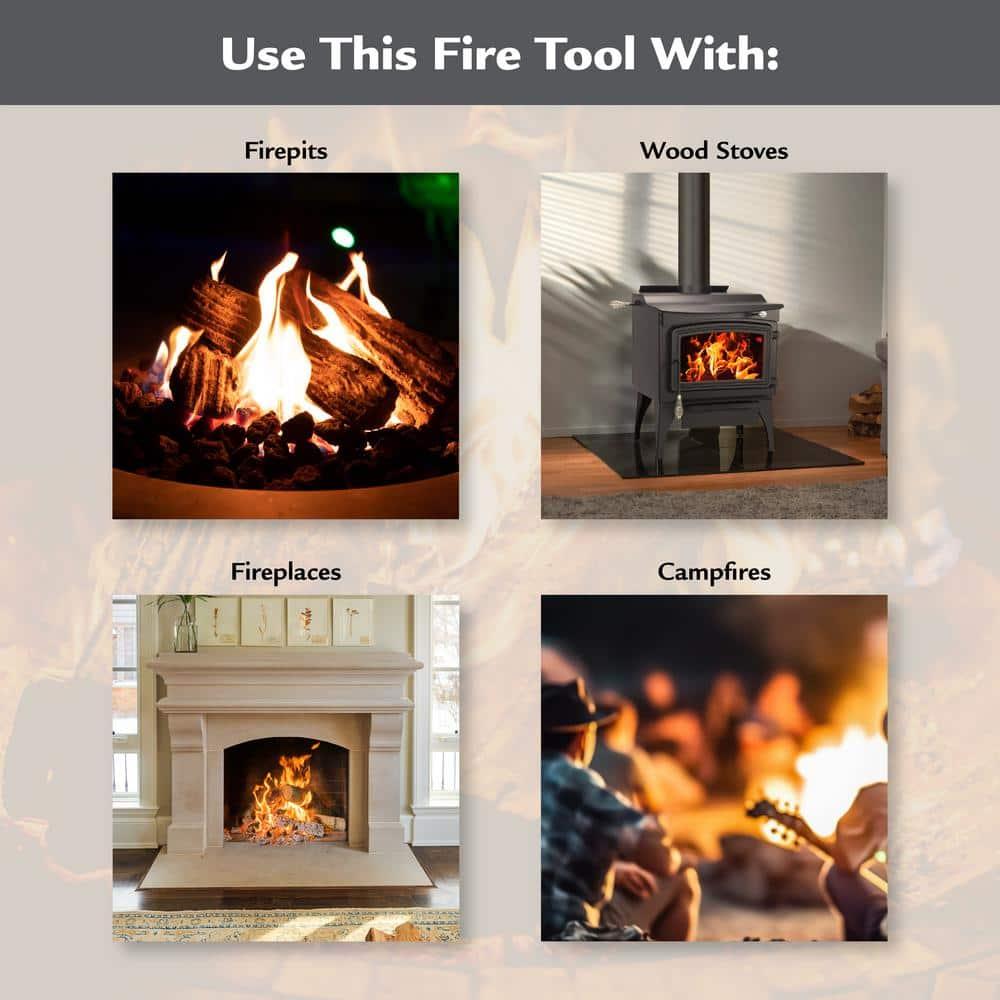 Pleasant Hearth FA080Z 40in. Steel Fireplace Poker