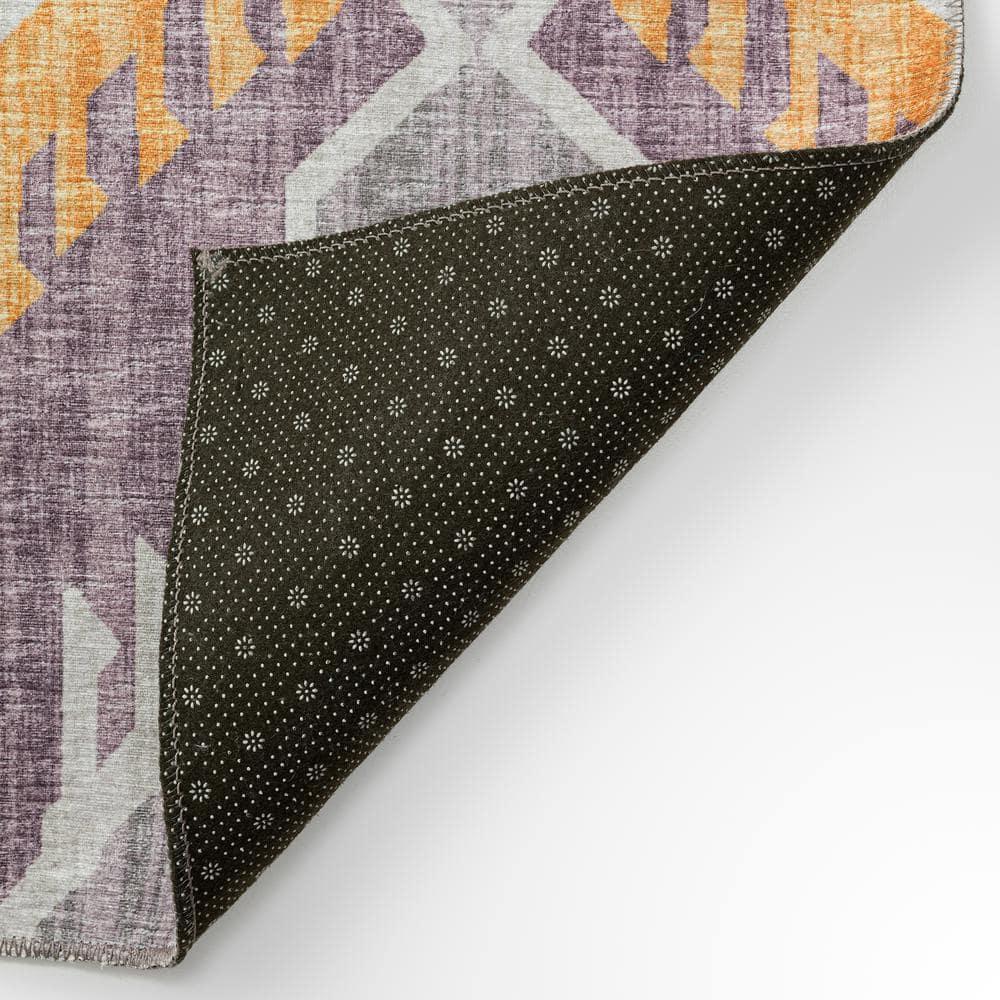 Addison Rugs Indoor/ Outdoor Addison Yuma Southwest Ikat Washable Area Rug 10' x 14' - Purple