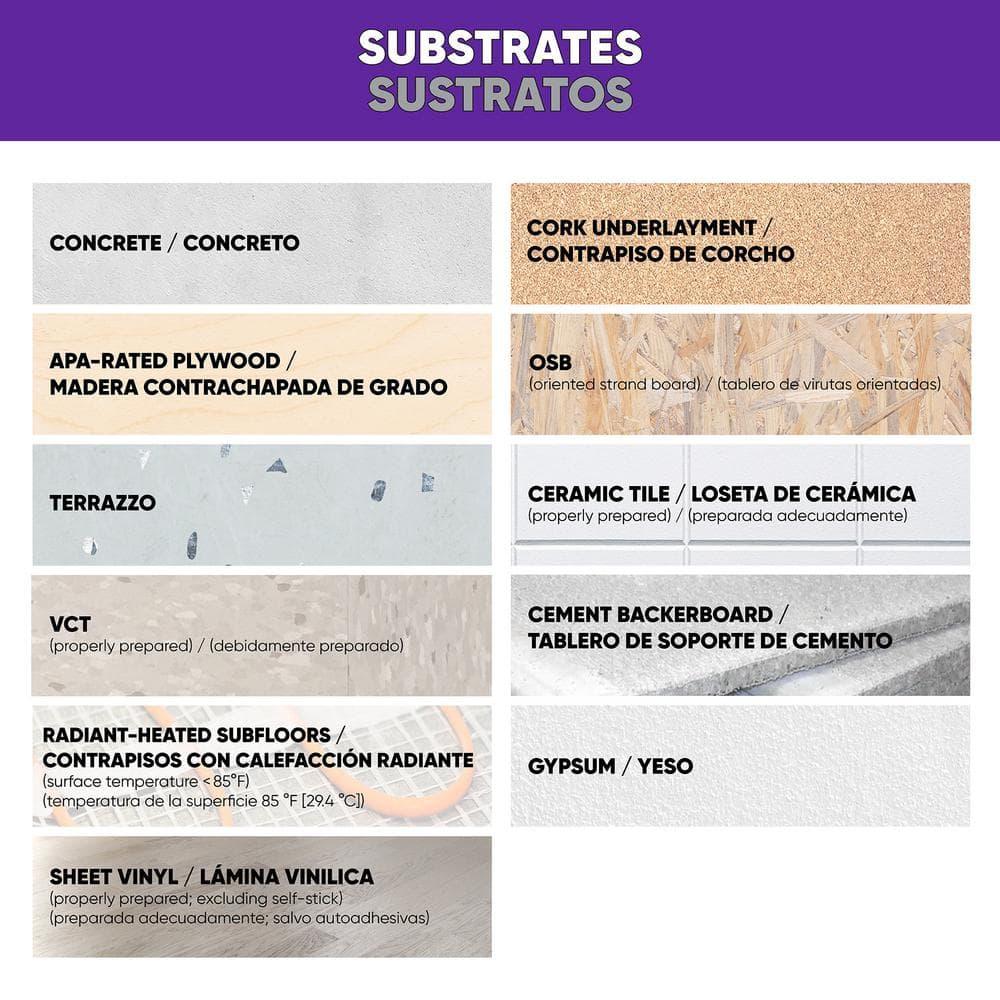 1 Gal. (4 qt.) 8-10 Hour Dry Time Universal Resilient Flooring and Carpet Tile Floor Adhesive in Off White