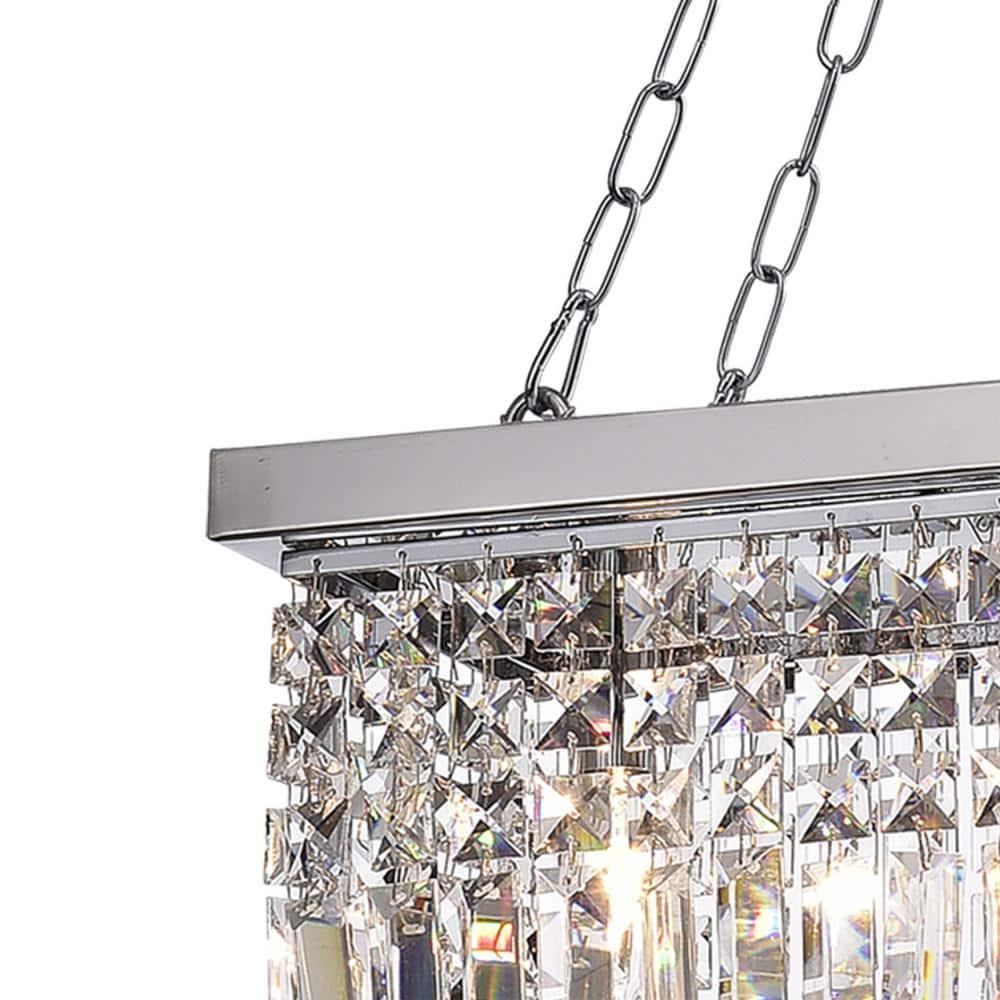 Modern 8-Light Chrome Chandelier