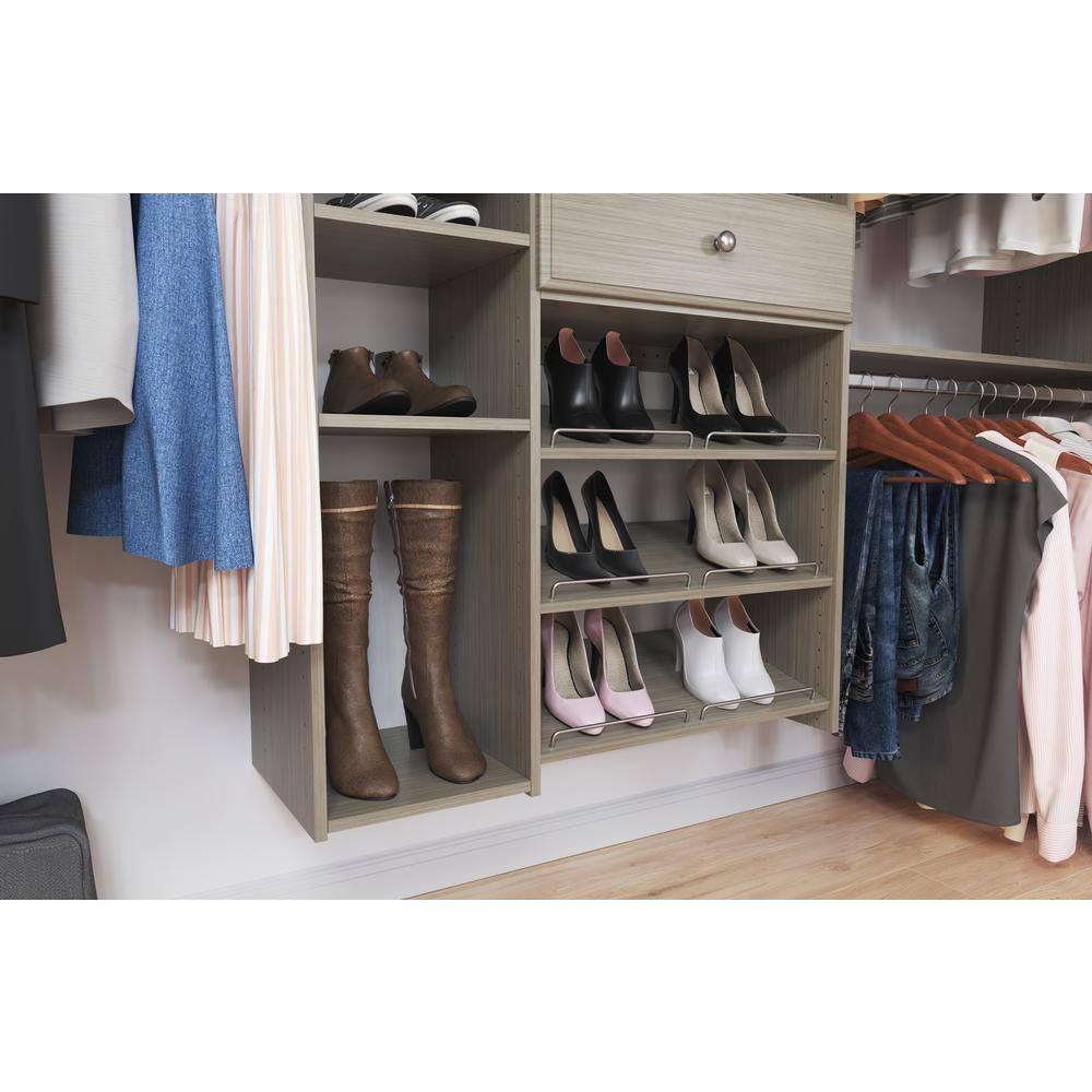 Shelves Closet Storage, 12 In-(Pack Of 4), Weathered Grey, 4 Count