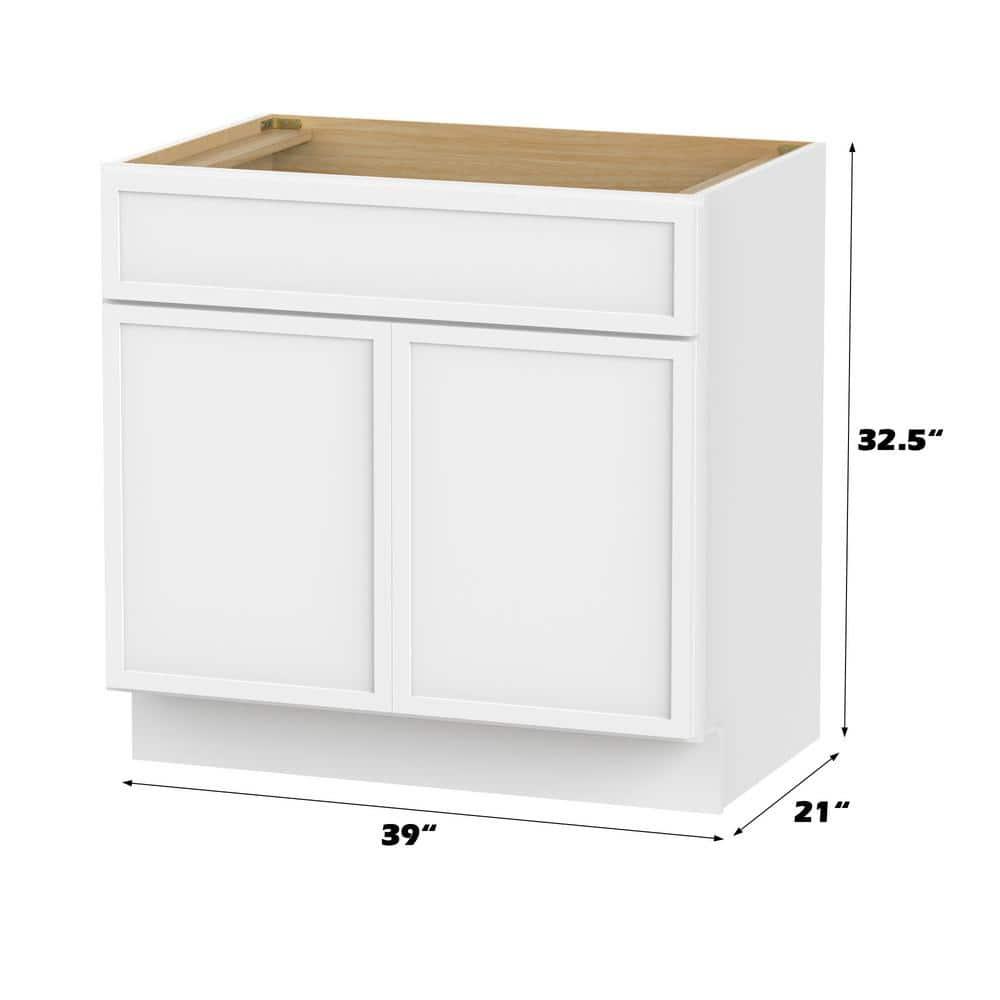 39" W Birch Plywood Freestanding Single Base Storage Cabinet with Soft Close Door