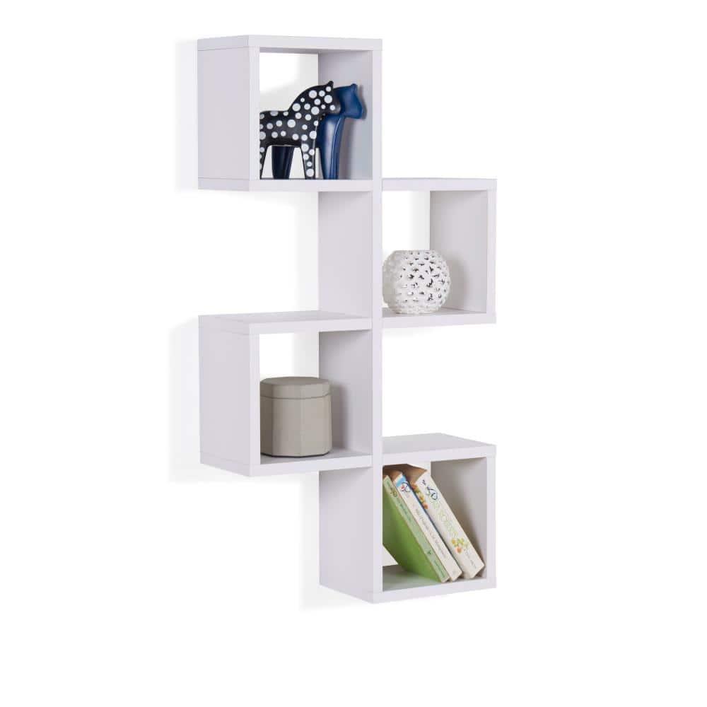30" x 15.25" Cubby Chessboard Wall Shelf White - Danya B.