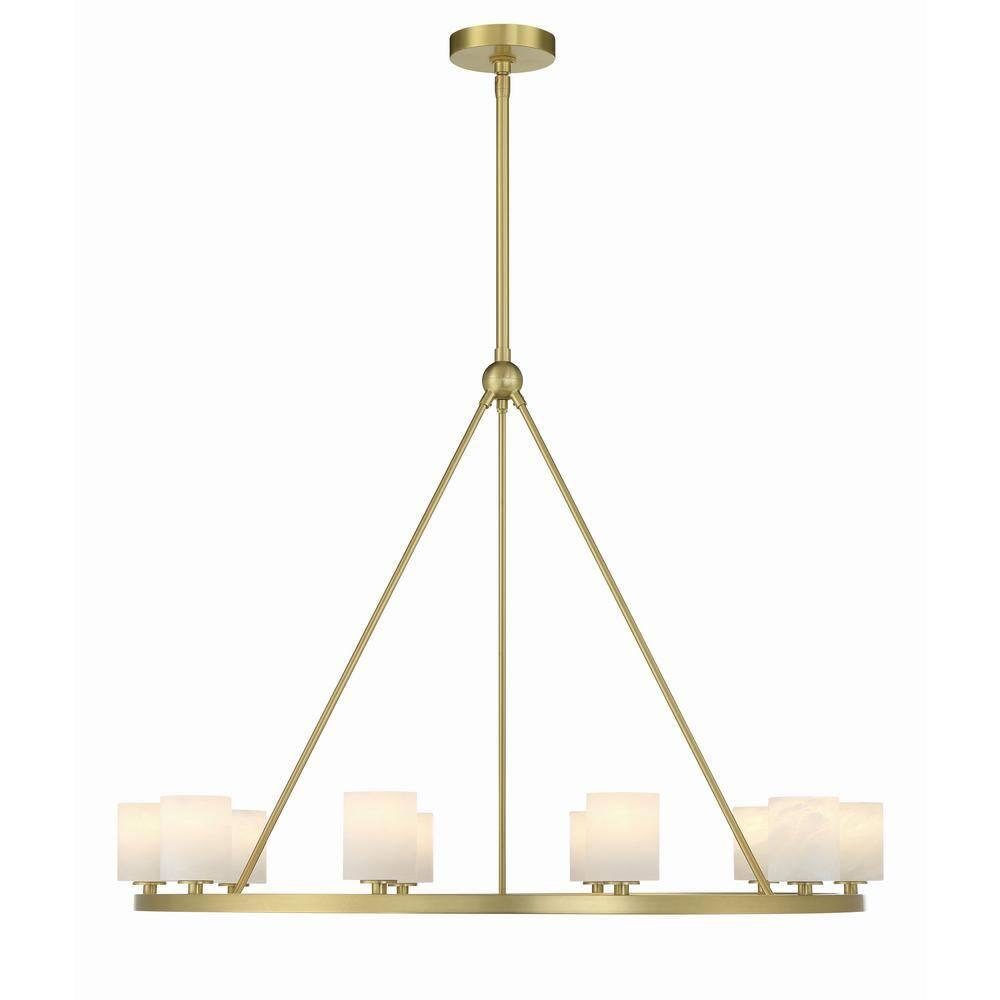 Crystorama Lighting Aragon 10 - Light Chandelier in  Soft Brass