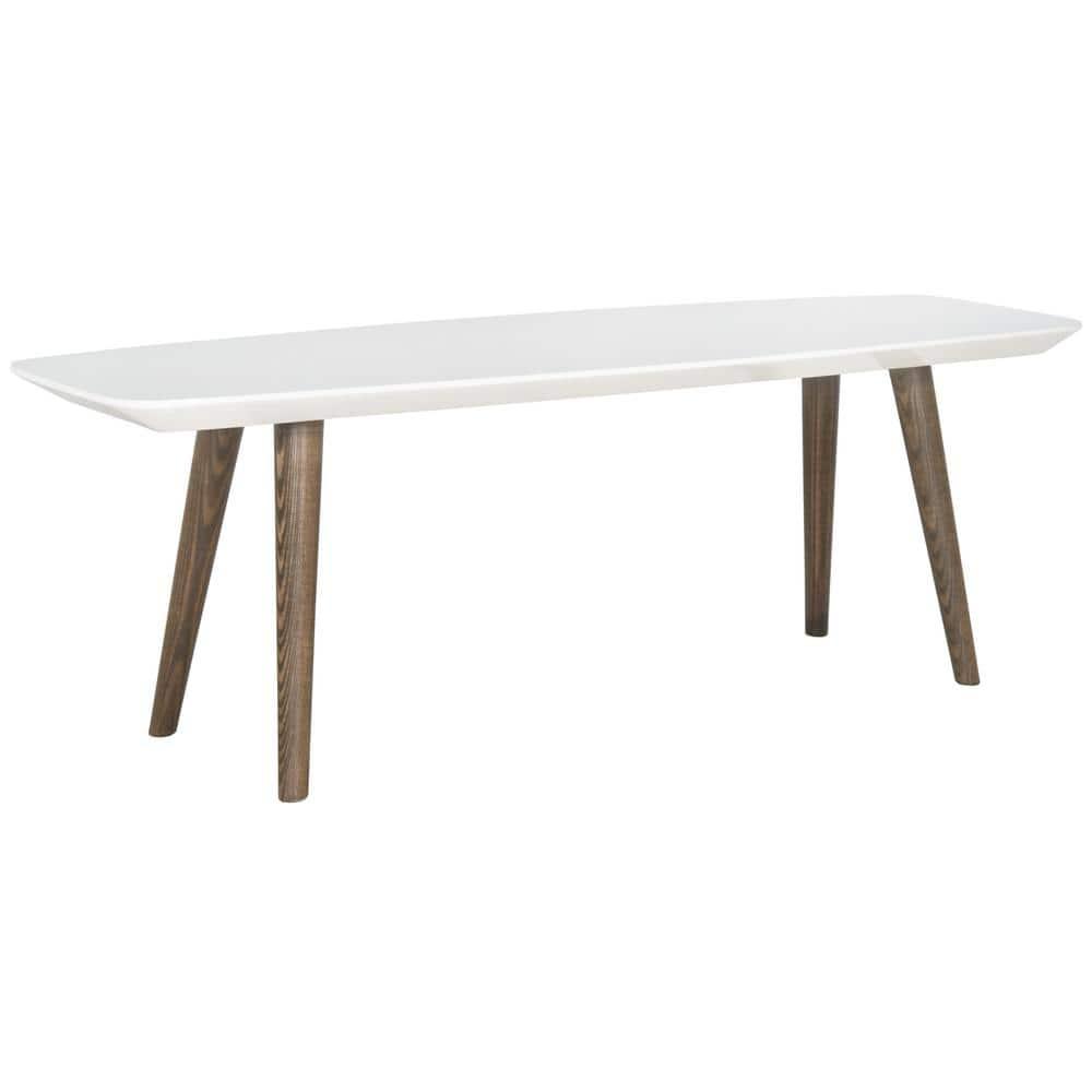 Josiah Coffee Table - White/Dark Brown - Safavieh
