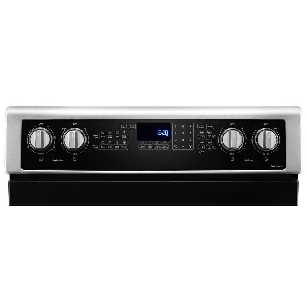 Whirlpool 30” 6.7 cu ft Double Oven Gas Range in Stainless Steel