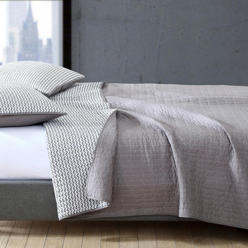 City Scene 3-Piece Langdon Quilt Set in Mink