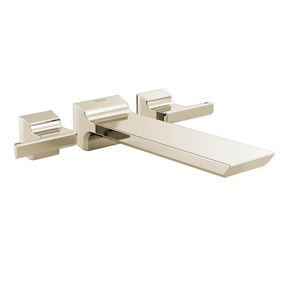 Pivotal Double Handle Wall Mounted Roman Tub Faucet