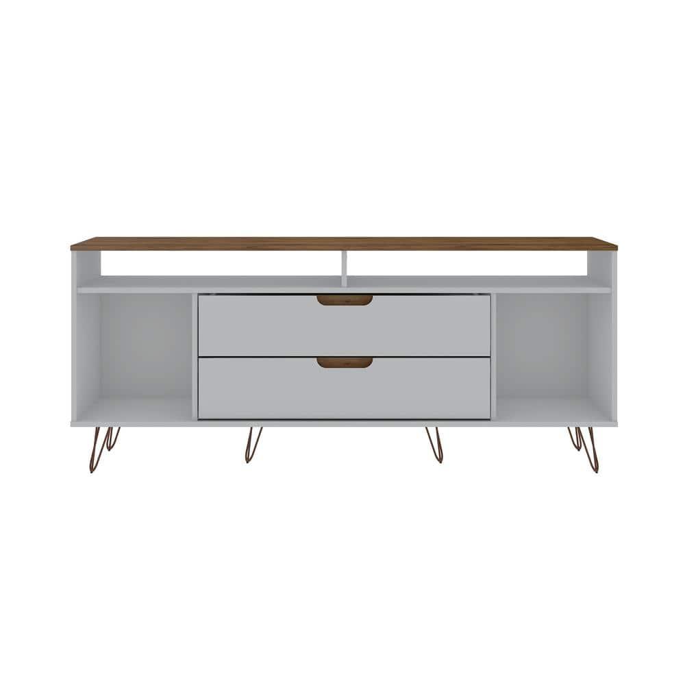 Rockefeller 62.99 TV Stand with Metal Legs and 2 Drawers