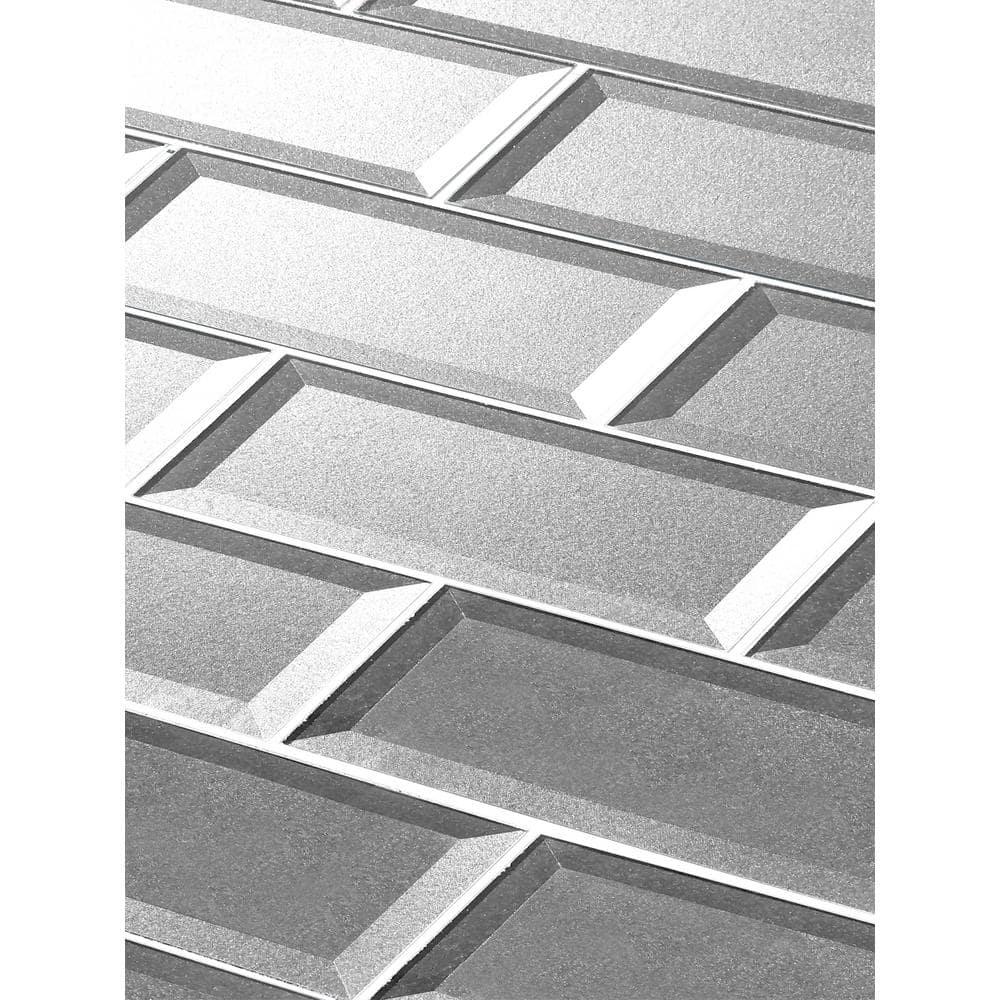 Forever Matte 3 in. x 6 in. Diamond Grade Glass Straight Edge Subway Decorative Kitchen & Bathroom Wall Tile