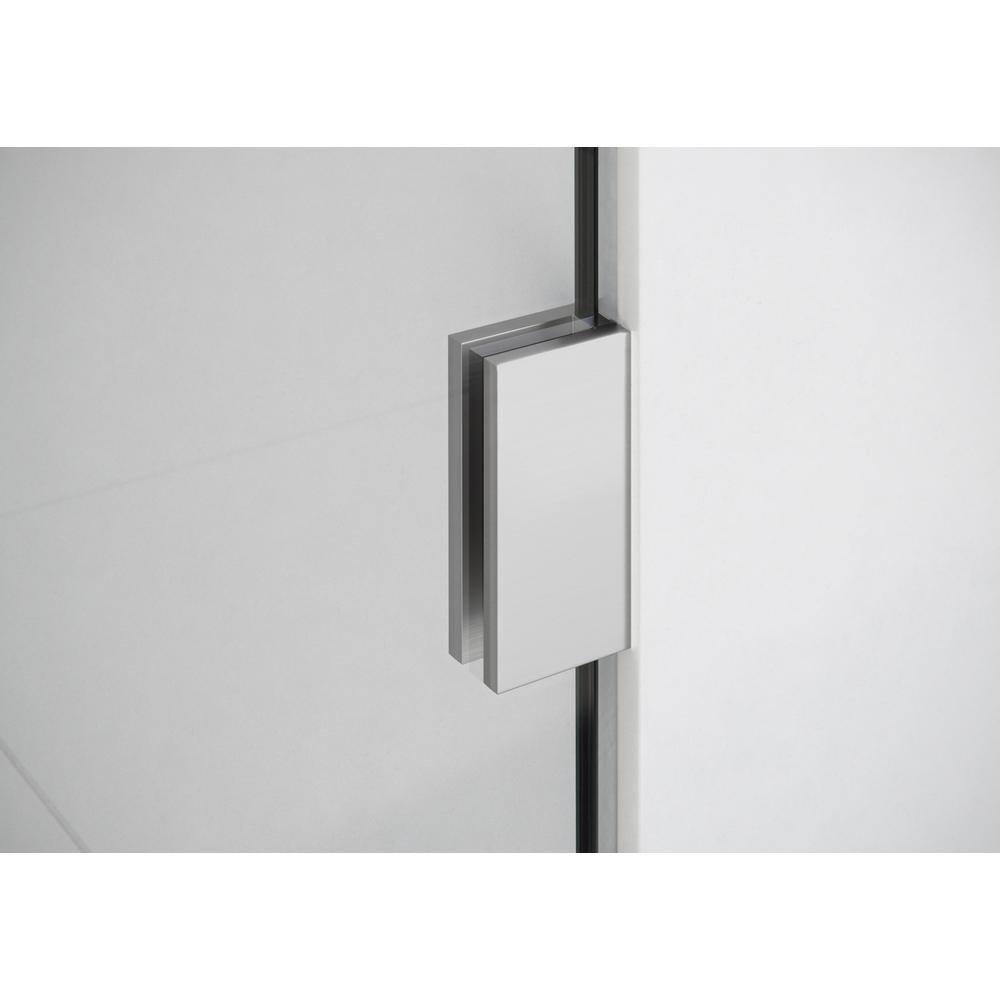 Solaris 30 in. x 58.25 in. Frameless Clear Fixed Radius Single Fixed Bath Panel