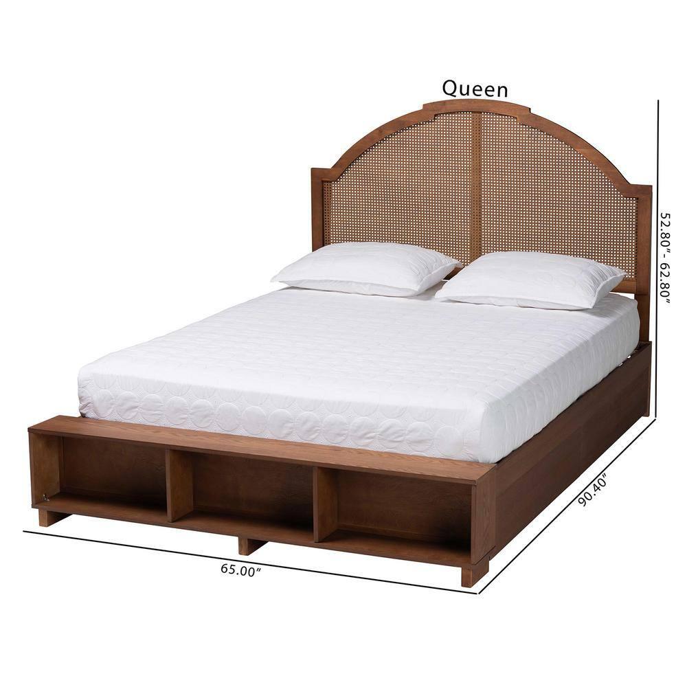 Bayou Breeze Baxton Studio Besim Mid-Century Brown Storage Bed