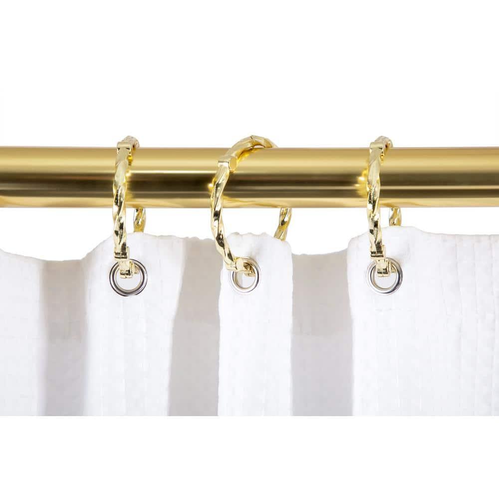 Utopia Alley Aluminum 61" D-Shape Fixed Shower Curtain Rod